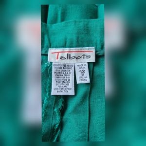 NEW:Emerald Green Pleated Midi Skirt Talbots.